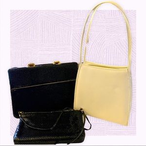 Lot of 3 vintage purses including white Kaela purse